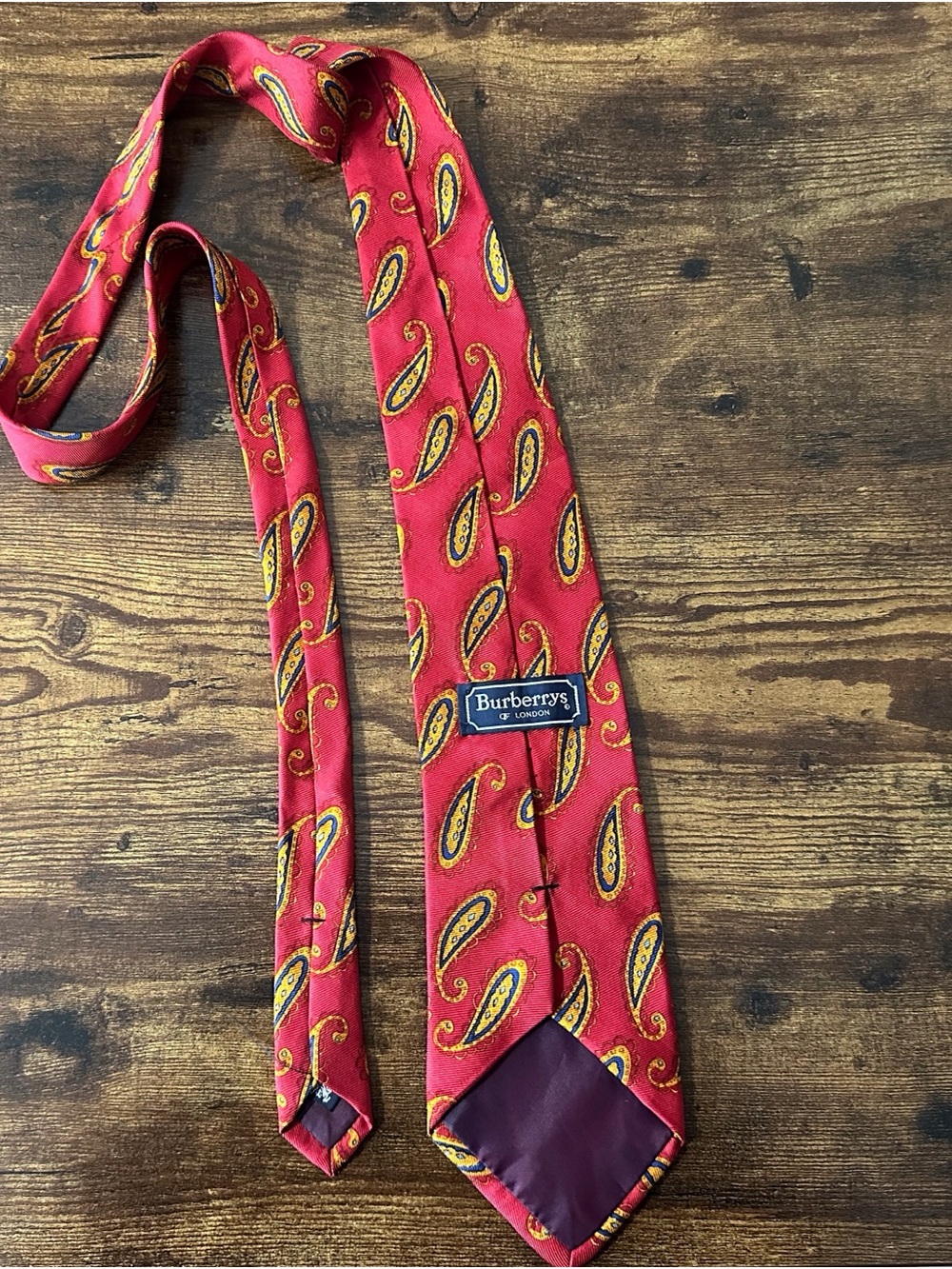 Vintage Burberry Tie Mens Dark Academia Preppy Classic Retro Party Workwear